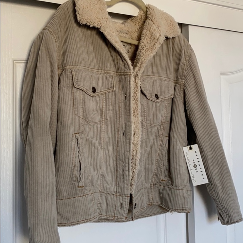 Shearling Lined Corduroy Jacket - image 4